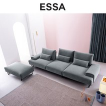 카이 4인 스윙기능 카시미라 패브릭 소파+스툴, K2166아쿠아블루