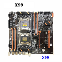 X99 X79 듀얼 CPU 메인보드 제온 XEON, 검은색