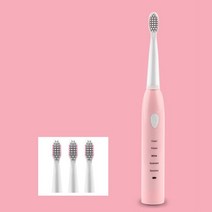 DYDOB 충전식 초음파 소닉 전동 칫솔 성인 타이머 J110 세척 가능 전자 미백 치아 브러시, 08 pink no box