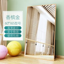 전신거울 벽걸이 화장대 댄스실 조명 요가 연습실, 샴페인 골드 60*165, 본품, 없음