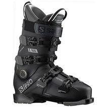 살로몬 SALOMON 에스 프로 시리즈 스키 부츠 S PRO80 90 X90 + CS, 블랙/벨루가/다크 실버 + 100GW