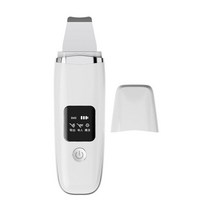 초음파 스킨 스크러버 주걱 페이스 마사지기 각질 블랙헤드 제거 페이셜 필링 리프팅, 01 WHITE