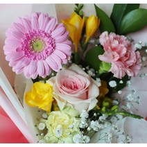 리리스 졸업식 핑크컬러꽃다발 생화배송 정기구독 당일발송 기념일 여자친구 꽃선물 졸업 입학, 쇼핑백추가