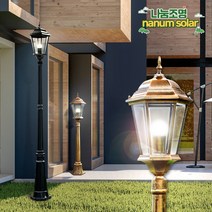 나눔조명 전기 정원등 투명육각 가로등 정원등 잔디등 외부 야외 조명 LED, [황동]총 높이 2.2M(기둥1.8M)