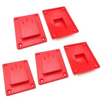 5pcs 벽 마운트 기계 스토리지 랙 전동 공구 홀더 브래킷 고정 장치 Makita Bosch Dewalt 밀워키 공구베이스에 적합, 02 Red
