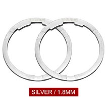 1/2Pcs 자전거 허브 와셔 가스 켓 1.8mm/2mm MTB 도로 자전거 하단 브래킷 스페이서 알루미늄 합금 플라이휠 카세트 가스 켓 부품, 07 2pcs 1.8mm sliver