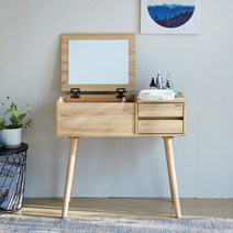 [데코라인] 산타나 입식화장대, 네츄럴오크, 네츄럴오크