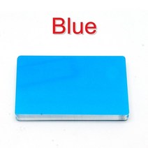 목재톱50 개/몫 섬유 레이저 마킹 기계 금속 다채로운 명함 알루미늄 합금 빈 카드 명판 co2, 10 Blue