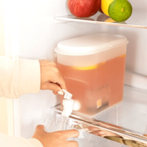 보틀리 냉장고 디스펜서 음료바 미니 정수기 커브형 워터밸브 PP소재 3.5L 집 가게 여름