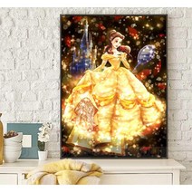 푸아이 3D 보석십자수 디즈니 벨 공주 +행운십자수(30x30) 사칭업체주의 판매자 푸아이 꼭 확인후 주문 PW322, 50x70cm
