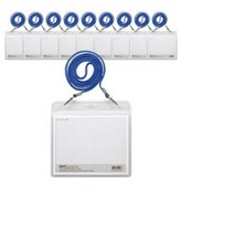 고무나라 700 미디어 목걸이명찰 가로, 파랑, 50개입