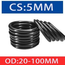 10 개몫 고무 링 NBR 씰링 O CS 5mm OD20-100mm O-링 씰 가스켓 와셔 자동차, 09 OD 28mm(10pcs)_01 5mm