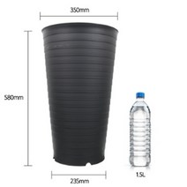 58cm 대형 큰 화분 토분 높은 식물 키우기 산세베리아 타이거하니 여인초, 블랙