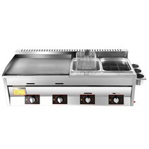 업소용 가스 그리들 철판 부침기 튀김기 오뎅바 겸용, 상세 페이지 참고, 가로55cm 철판+튀김기+오뎅바