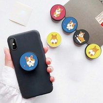[KT알파쇼핑]일상한조각 웰시코기 스마트톡 핸드폰 홀더, 화이트/떵시코기_W84EE40