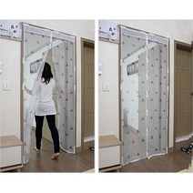 현관문방충망 방충망 빠르게 닫히는 현관 출입구방충망 붙이는방충망 커튼식방충망, 1개