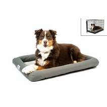 PetFusion 라벤더 주입 강아지 침대 쿨링 | 솔리드 Certi-PUR-US 정형외과 메모리 폼 | 불안 방지 상자 매트 진정 및 진정 | 사계절 온도 제어 냉각 매트 | 1, Grey_S - Fits 24 Crate
