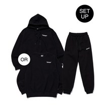 [국내 매장판] URBANAGE [SET] 맨투맨 OR 후드 센서티브 트레이닝 셋업_블랙 PICK 1 TOP Sensitive Training Set-Up_Black 2548