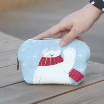 바이핸즈 퀼트 diy키트 패키지 소품 - BEAR 파우치, 1개