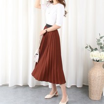 여성 플리츠 스커트 핏예쁜 밴딩 롱치마 빅사이즈여성의류 ~3XL 언발주름스커트