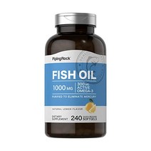 Piping Rock 파이핑 락FishOil1000mg240LemonFlavorSoftgels 소프트겔Non-GMO글루텐 프리