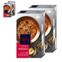 더미식 육개장칼국수 540g 2개 세트 270g 4개입 간편식사 안주 간식, 육개장칼국수540g2개세트 270g4개입