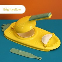 2in 1 만두 제조기 금형 기계 프레스 도구 인공물 수동 래퍼 제작, 04 yellow