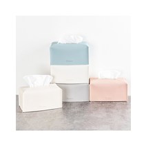 국내제작 가죽 직사각 티슈커버 (5colors), 스카이블루