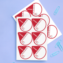 유즈엣홈 아파트 사전점검스티커 하자보수요청 고쳐주세요 마크시리즈 레드, 6장(36개)