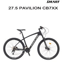 (완조립) 2022 스마트 27.5파빌리온CB7XX 33단 풀카본 MTB 자전거, 블랙(무광)/17인치
