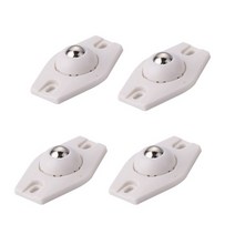 4pcs 캐스터 풀리 360 학위 범용 휠 저잡음 보관함 롤러 스테인레스 스틸 플라스틱, 01 White, 02 White