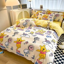 구스 거위털 오리털 미키 마우스 도널드 덕 패턴 침구 세트 성인 어린이용