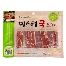 미스터쿡 강아지 간식 스테이크, 소고기, 300g, 18개