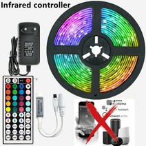 LED 스트립 빛 블루투스 와이파이 스마트 컨트롤 RGB 5050 SMD 장식 TV 백라이트 램프 다이오드 Luz luces, 04 20M(65.6ft)_03 UK Plug, 01 5050 18LED  IR