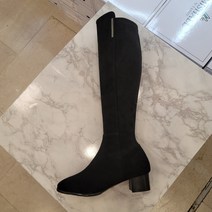 탠디 여성 기장41cm 굽4cm 블랙 뒷 샤무드스판 탠디로고 롱부츠 WL122M510SA101B