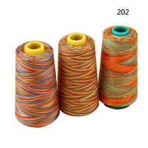 3000 야드 멀티 컬러 그라디언트 무지개 폴리 에스테르 자수 재봉사 스티치 원사 DIY 뜨개질 액세서리, 푸른