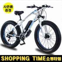 쇼핑타임 전기자전거 36V 48V 750W PAS 스로틀겸용 21단기어(사은품증정), 48V/13AH/750W/60KM, 화이트/21변속