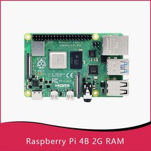 공식 정품 라즈베리 파이 4 모델 B 4b 데브 보드 또는 키트 (G) RAM 1GB 2GB 4GB 8GB 코어 CPU 1.5Gh, 02 RPI 4B-2GB-Board