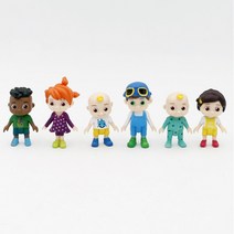 코코멜론 피규어 장난감 가족 자매 형제 친구 수집 가능한 PVC 모델 JJ 선물, [01] 6pcs NO Box