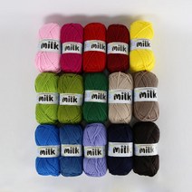 [앵콜스] 밀크실 100g Milk (입문자용 목도리&모자실로 추천), 14 옐로(낱개)