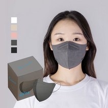 트리엔 에버렉스 새부리형 마스크 kf94 중형 50매 개별포장 숨쉬기 편한 마스크, 다크그레이, 1개, 50개입