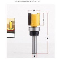 나무홈파기 목공트리머 각끌기 비트 목공공구 shank 플러시 트림 라우터 패턴 우드 밀링 커터 목수 스트레이트 엔드 밀 청소 플러시 트림 장부 커터, 20mm, 1개