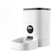 스마트 자동 급식기 앱연동 펫 사료 먹이 강아지 피딩, 4L 기본 버튼형