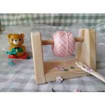 뜨개질용 원목 뜨개 실걸이 회전 실패걸이 월넛 소품 액세서리 DIY, 소나무+느티나무