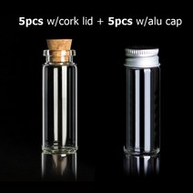 캔들용품 10Pcs 많은 직경 30mm H60mm 작은 실린더 유리 병 길이 4.8mm 코르크 마개 또는 알루미늄 나사 뚜, 03 10pcs Set