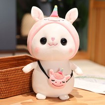 토끼쿠션 쇼파 캐릭터 집들이선물 애착인형 사이 직사각 퍼 자이언트 특별한선물 베개 미용실 팔베개 매듭 침대틈새 독서 등받이, D