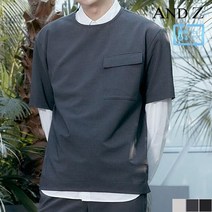 빅포켓 오버핏 이중원단 반팔 티셔츠 BZB2TR1201