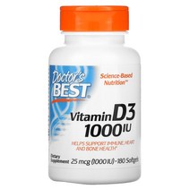 닥터스베스트 비타민D3 25mg 1000IU 180정, 180개