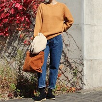 보리야놀자 편안하고 귀여운 세미 배기핏 진청 (3size)