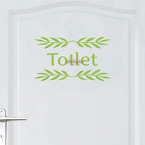 오피스왕국 화장실 toilet7 그래픽 스티커, 옐로우그린